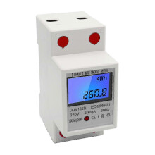 Domáci elektromer kWh na DIN lištu 5-80A 220V s podsvieteným displejom