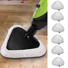 Vervangende reinigingspads voor stoommop (6 stuks) - microvezel reinigingsdoeken voor H2O mop