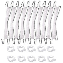 Lot de 10 tuteurs à tomates avec ficelle de 10 m et clips