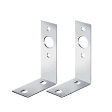 L-vormige bevestigingsbeugels voor aanhangerverlichting met voorgeboorde gaten, geschikt voor de meeste aanhangers.