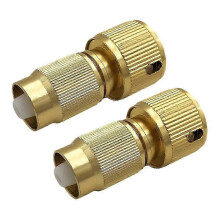 Adaptador de reparación de manguera expandible, 2 piezas, de latón, para manguera de jardín.