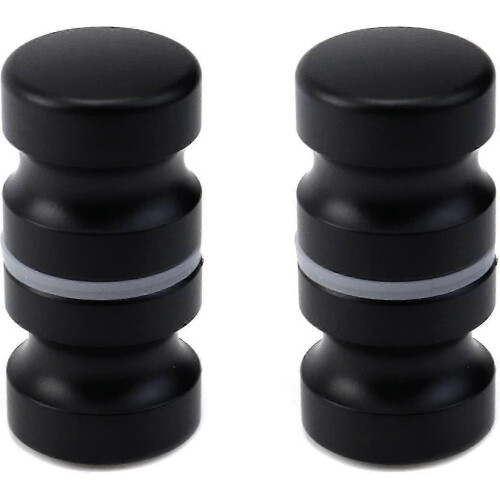 2 schwarze Glastürgriffe für Duschen