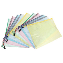 Bolsas archivadoras con cremallera tamaño A3, 10 unidades, organizador de documentos de malla para la escuela y la oficina.