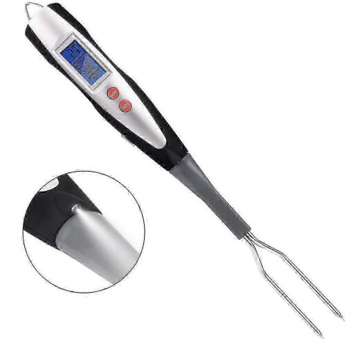 Digital meat thermometer fork for BBQ with instant read