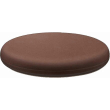 Cojín redondo para silla de 40 cm con funda extraíble y lavable en color marrón.