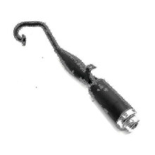 Dvojtaktné výfukové potrubie pre mini motocykel a pitbike s objemom 43 cm3