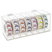 Distributeur d'étiquettes pour jours de semaine, à fixer au mur, avec couvercle en acrylique à 7 emplacements