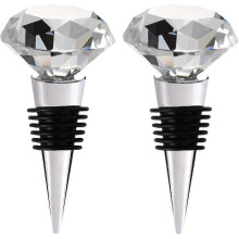 Weinstopper-Geschenkset mit Kristall-Diamant-Design, 2er-Pack