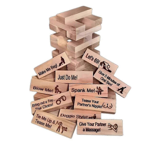 Block tower game for couples - fun date night activities