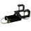 Combination hook for trash bins with durable tractor pin 1