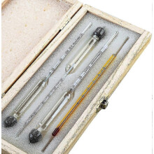 Hydrometer voor alcoholgehalte - 3-delige set met thermometer 0-100%