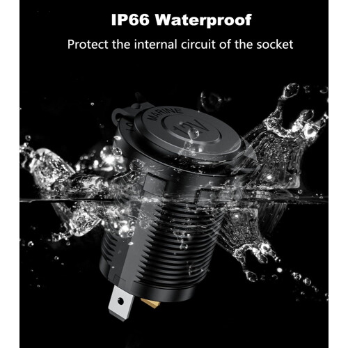 Universal cigarette lighter socket - RNCYN - LED display - Multi-vehicle compatible - Fireproof - Durable 2