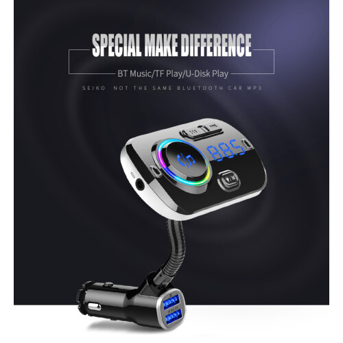 Bluetooth FM Car Kit RNCYN Διπλή υποστήριξη USB QC3.0 Γρήγορη φόρτιση 1
