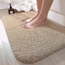 Bathroom Slats (50x80cm, Beige) Bathroom Mat, Extra Soft And Absorbent Bath Mat, Machine Washable, Non-slip Mat for Bathtub, Shower And Bathroom
