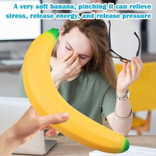 Banana Squishy Toy, 2026 New Giant Banana Squishy, Banana Squishys Jumbo, Soft Jumbo Squishys Bananas Toys for Stress Relief and Enhancement, 17 Inch