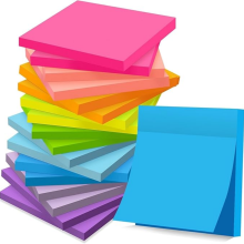 (10 Blocchetti) Blocchetti di post-it 76 mm x 76 mm, autoadesivi, colori vivaci, riciclabili, facili da incollare per casa, ufficio, qu