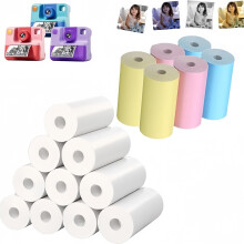 16 rotoli di carta di ricambio per fotocamere istantanee per bambini, carta termica di ricambio per stampe fotografiche HD, senza BPA -