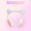Cuffie wireless per bambini - RNCYN - B39 - LED colorato - Bianche - Cablate e wireless - Microfono integrato - USB ricaricabile 3