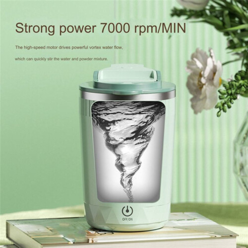 Automatic Self Stirring Mug, Coffee Milk Mixing Cup, Electric Blender, 400ml Green 1