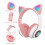 Cuffie wireless per bambini - RNCYN - Orecchie da gatto - Rosa - STN28 - Wireless e cablata 3