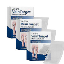 (12Pcs=3Box) 4Pcs/Box Vein Target Microneedle Patch Leg Care Patches_ecs