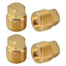 4 Pcs Boat Drain Plugs 1/2" NPT Brass Boat Drain Plug Flare Tube Fitting Garboard Drain-Plug for Most Boats Hulls Parts