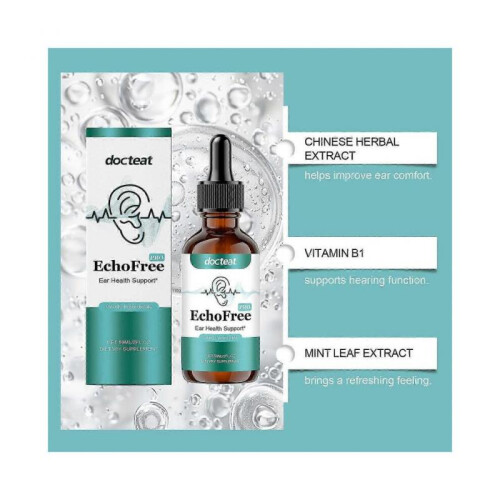 Tinnitus Relief Drops Echofree Ear Health Support for Ringing Ears 2Fl.Oz 2