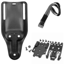 (BK long set) Tactical Gun Holster Accessories Qls Quick Locking System Kit Universal Hunting Low-ride Belt Paddle Drop Leg Elastic Band Strap