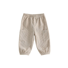 (18-24 Months, Khaki) Toddler Baby Boys Jogger Pants Solid Color Corduroy Elastic Waist Trousers with Side Pockets for Casual Daily Wear