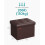Foldable Ottoman - Fabric - Chestnut Brown - Cube Storage Design 5