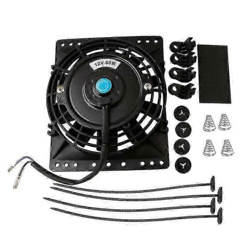 6 Inch Slim 650CFM Radiator Cooling Fans Universal Slim Pull Push 12V 80W Direct Replacement Electr