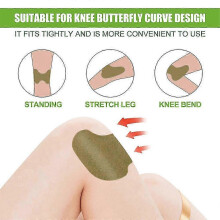 Knee Patch with Natural Wormwood Extract - Self-heating Analgesic Solution for Cartilage & Joint Ache Relief