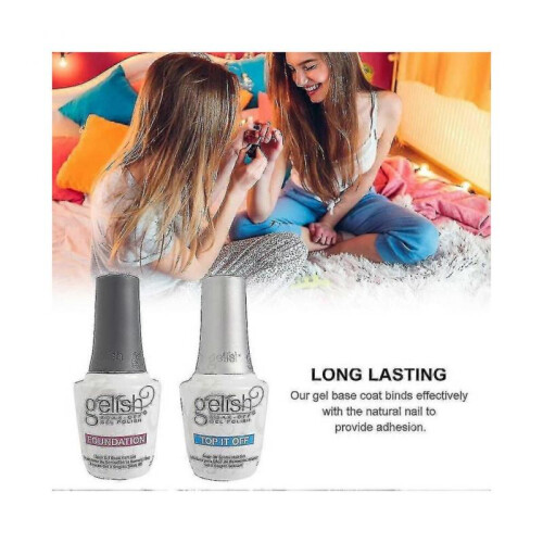 2pcs Top Sealer Long Lasting Nail Polish Set Beginner Soak Off Foundation Base 1