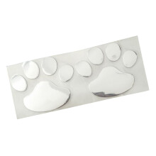 2pcs Silver Paw Print Car Decals