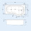 NES Home Nes Home P Shaped Right Hand 1500mm Curved Shower Bath Acrylic & Front Panel 6