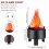 LED Fire Flame Effect Light Artificial Electric Flicker Campfire Lamp Party Decor Supplies for Bar Stage Home,EU Plug 5