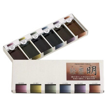 Janpan Watercolor Solid Ink Ink 6 Color Set, Professional-Quality for Artists and Crafters,for Adult B