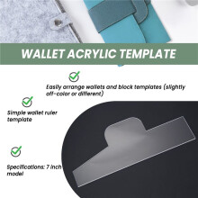 Wallet Acrylic Template Wallet Leather Pattern Acrylic Leather Pattern Leather Templates for Bags 7inch