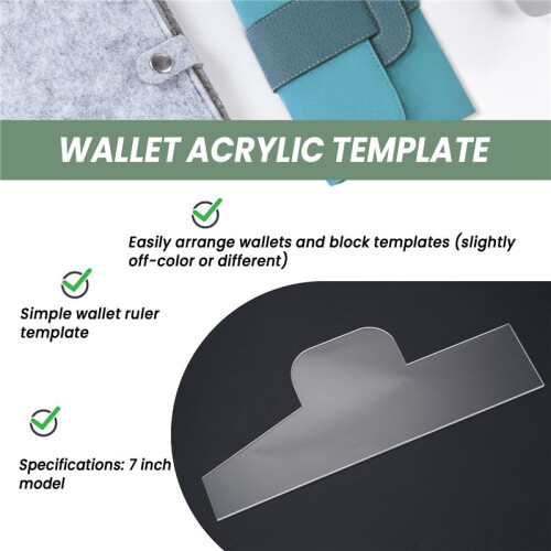 Wallet Acrylic Template Wallet Leather Pattern Acrylic Leather Pattern Leather Templates for Bags 7inch