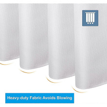 Waffle Shower Curtain, Heavy Duty Fabric with Waffle Woven Hotel Quality Bathroom Shower Curtain