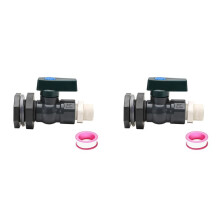 2X PVC Rain Diverter Kit, 3/4 Inch Rain Valve Rain Spigot Kit with Bulkhead Fitting Adapter