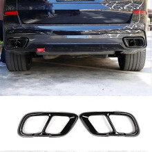 (China, Style C) Stainless Steel,car Tail Muffler Exhaust Pipe Output Cover,for Bmw X5 G05 X6 G06 X7 G07 2019-2021 Accessory,for M Sports Version
