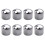 8X Guitar Dome Control Knobs for  Tele Replacement, Silver 1