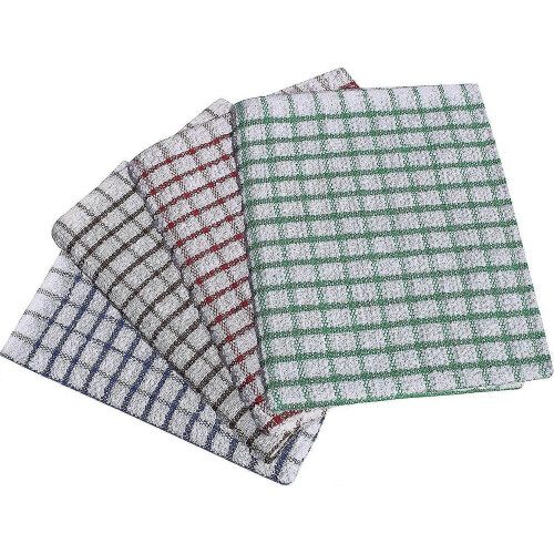 10 Pack Terry Cloth Tea Towels 28x40cm Ring Spun Combed Cotton