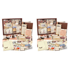 2X Kit de Scrapbook Estético, Kit de Junk Journal com Journaling/Scrapbooking Suprimentos, Presente para Garota Adolescente (Brownies de Cacau)