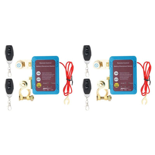 2X 12V 240A Remote Battery Disconnect  Automatic Power Shut Off  Remote Control  Auto