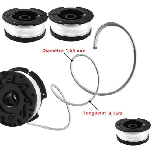 Καρούλι πετονιάς - Συμβατό με Black & Decker (GL/ST) - 8 καρούλια + 2 καλύμματα - πετονιά 2