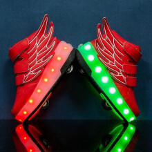 (30, A5) Kids Led Light-emitting Shoes With Wheels, Roller Skates Shoes