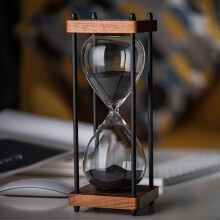 30 Minutes Wooden Large Hourglass Timer,black Sandglass Decoration,dining Room Living Room Closet Office Desk Bedroom Sand Clock Tdi Man Jiaimer Creat