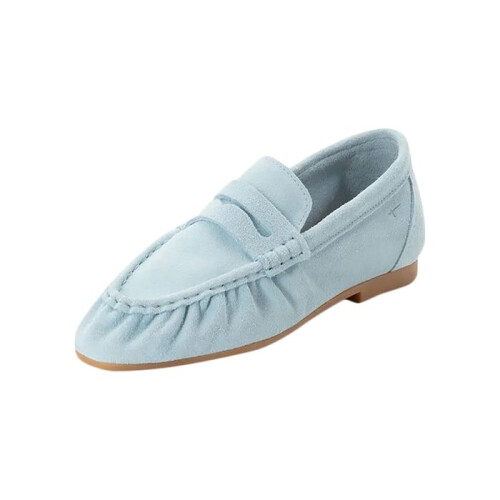 Mocassin - TAMARIS - Cuir - Bleu - Talon plat - Bout rond 2